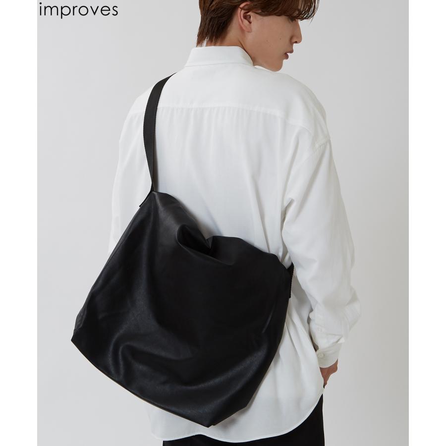 ショルダーバッグ メンズ レザーバッグ 巾着バッグ サコッシュ 鞄 カバン バック フリーサイズ シンセティックレザー 革 セレクト アメカジ | improves