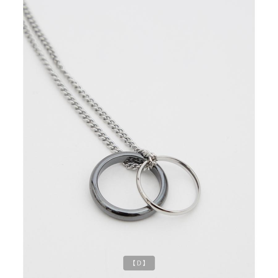 ネックレス メンズ 首飾り リングネックレス チャーム セレクト アメカジ カジュアル 古着MIX スケーター ストリート 韓国ファッション | improves | 20