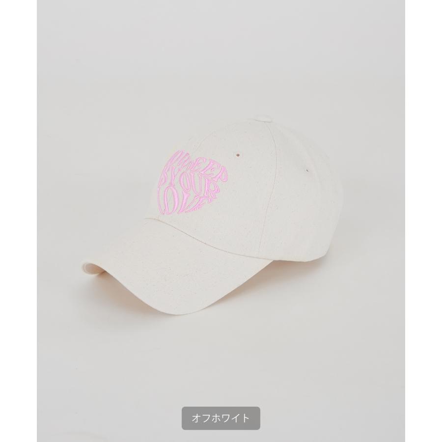 キャップ メンズ ハートロゴ 刺しゅう 帽子 セレクト アメカジ カジュアル 古着MIX スケーター ストリート 韓国ファッション ブラック オフホワイト ラベンダー | improves | 07