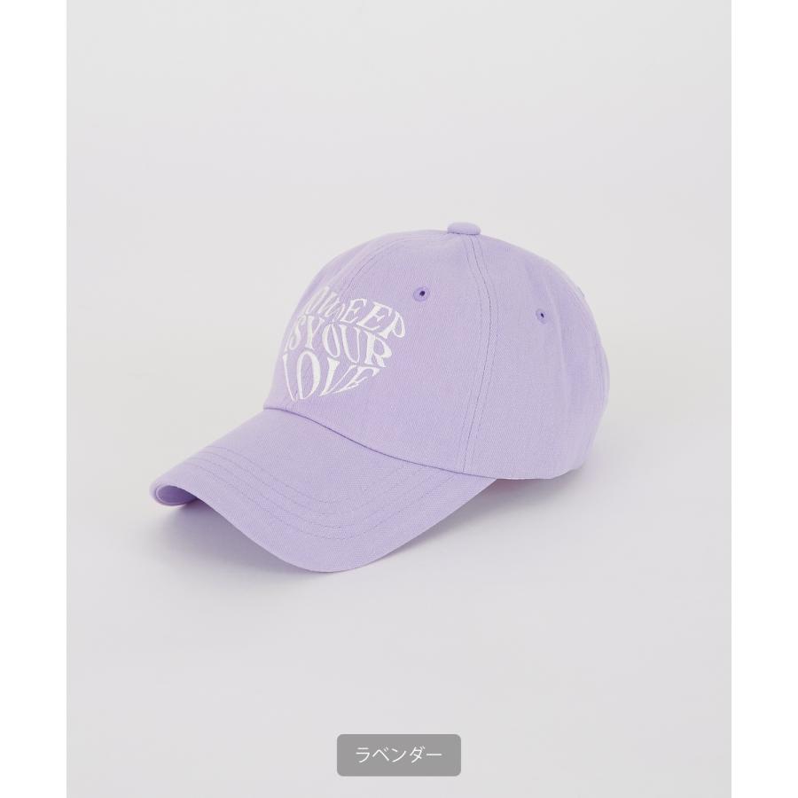 キャップ メンズ ハートロゴ 刺しゅう 帽子 セレクト アメカジ カジュアル 古着MIX スケーター ストリート 韓国ファッション ブラック オフホワイト ラベンダー | improves | 09