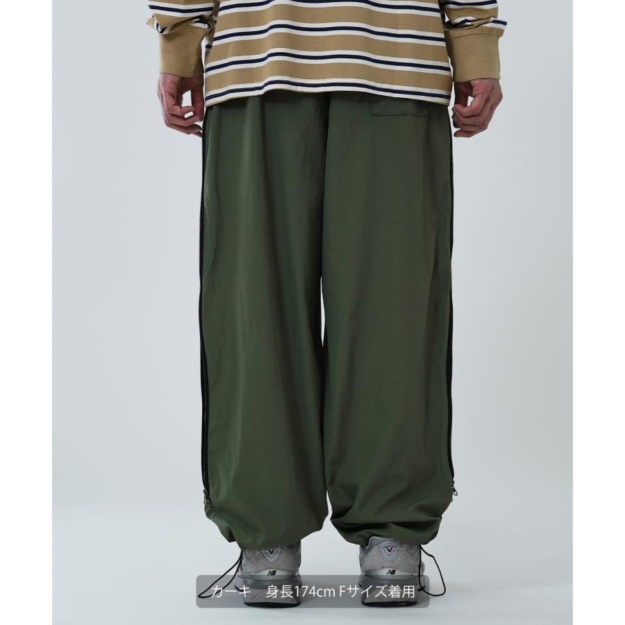 ワイドパンツ メンズ サイドジップ 迷彩 カモフラ柄 デザインパンツ イージーパンツ ストリート アメカジ カジュアル 韓国 スケーター | improves | 06