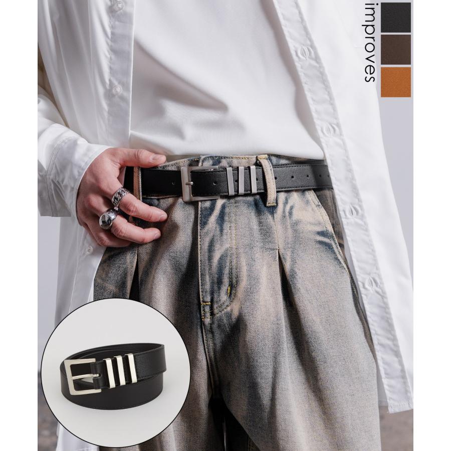 improves ベルト メンズ レディース シンセティックレザー