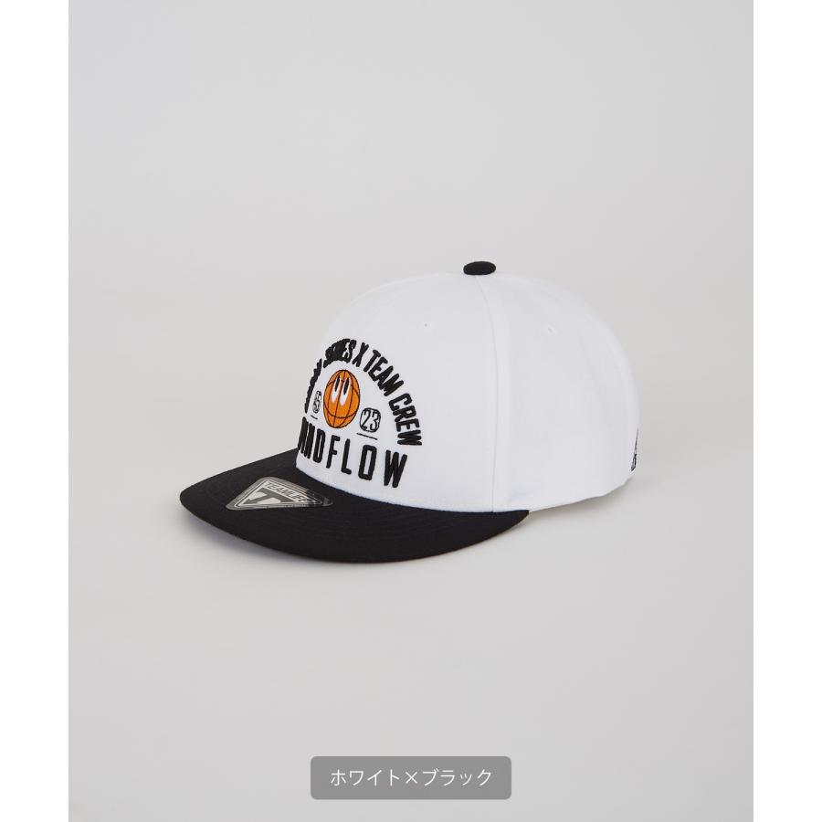 キャップ メンズ バスケット ロゴ ストレートキャップ セレクト アメカジ カジュアル 古着MIX スケーター ストリート 韓国ファッション ブラック ホワイト | improves | 06