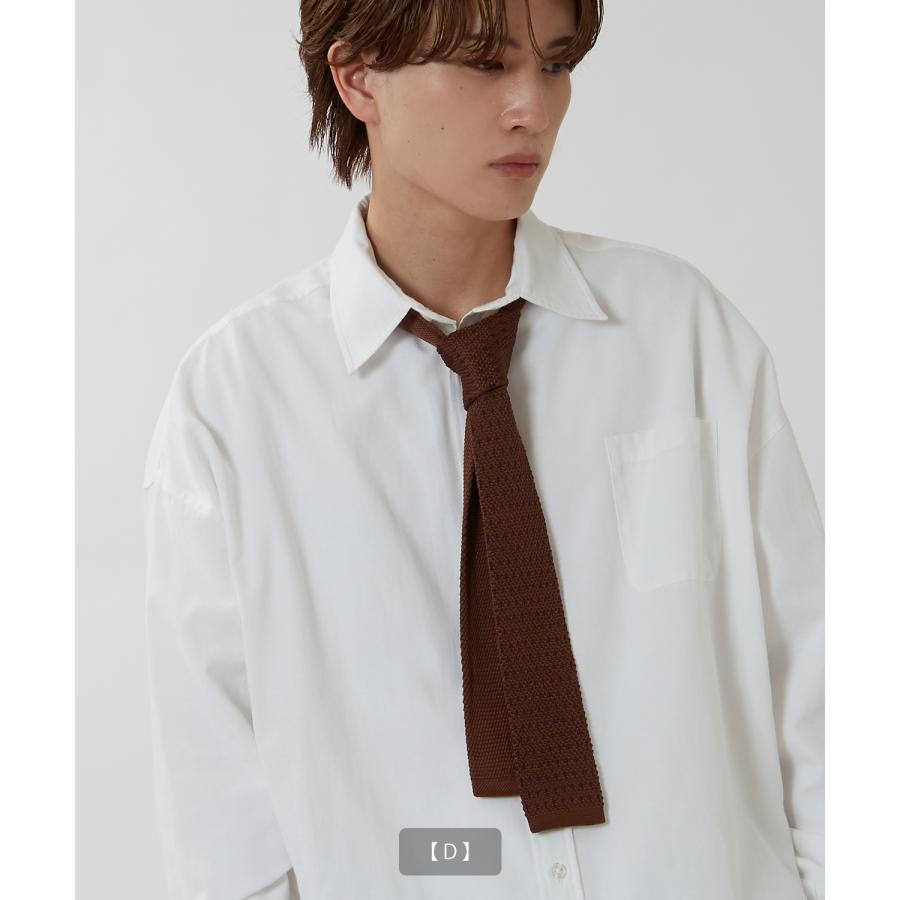ネクタイ メンズ ボーダー スクエアタイ スクエアエンド シンプル きれいめ ビジネス ベーシック トラッド セレクト カジュアル 古着MIX 韓国ファッション | improves | 09