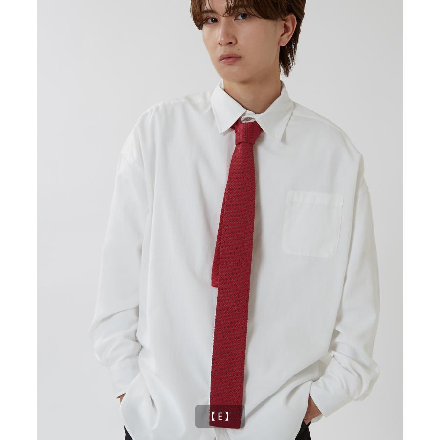 ネクタイ メンズ ボーダー スクエアタイ スクエアエンド シンプル きれいめ ビジネス ベーシック トラッド セレクト カジュアル 古着MIX 韓国ファッション | improves | 10