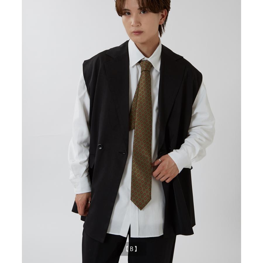 ネクタイ メンズ 総柄 小紋 タイ シンプル きれいめ ビジネス ベーシック トラッド セレクト アメカジ カジュアル 古着MIX 韓国ファッション | improves | 10