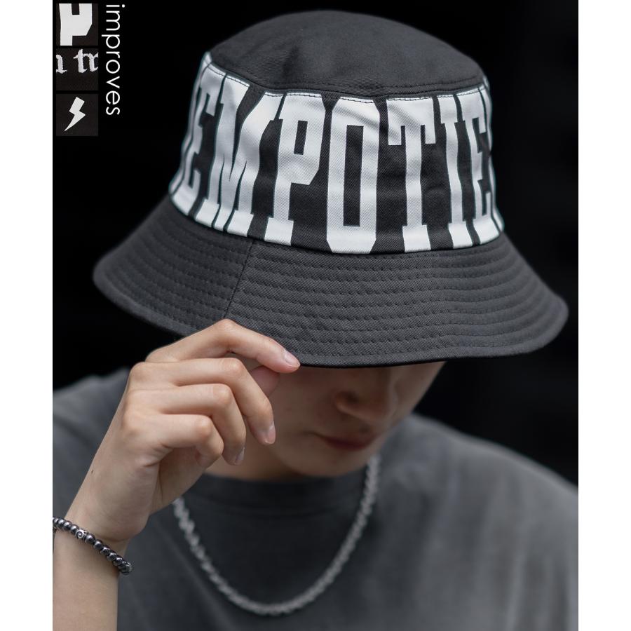 バケットハット メンズ コットン ロゴ プリント ハット シンプル 大人カジュアル アメカジ カジュアル ストリート 古着MIX 韓国ファッション | improves