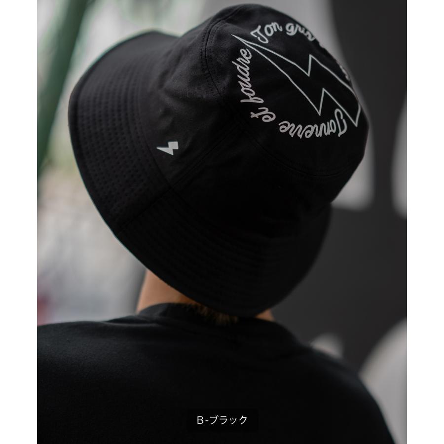 バケットハット メンズ コットン ロゴ プリント ハット シンプル 大人カジュアル アメカジ カジュアル ストリート 古着MIX 韓国ファッション | improves | 05