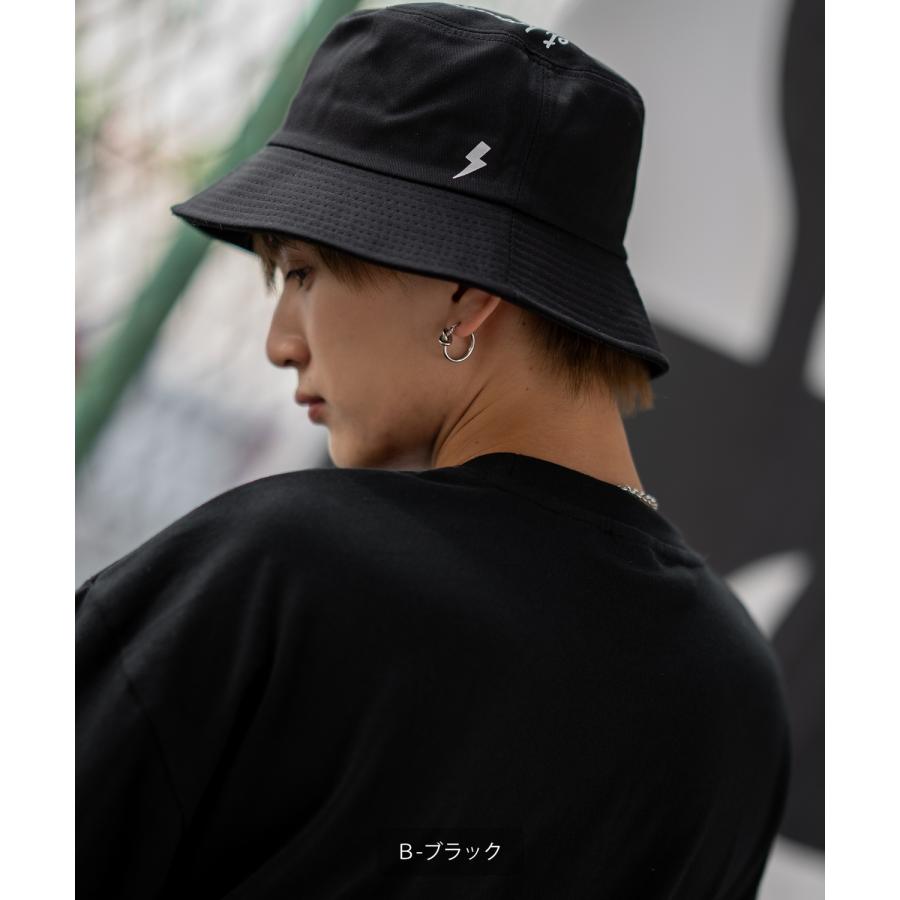 バケットハット メンズ コットン ロゴ プリント ハット シンプル 大人カジュアル アメカジ カジュアル ストリート 古着MIX 韓国ファッション | improves | 06