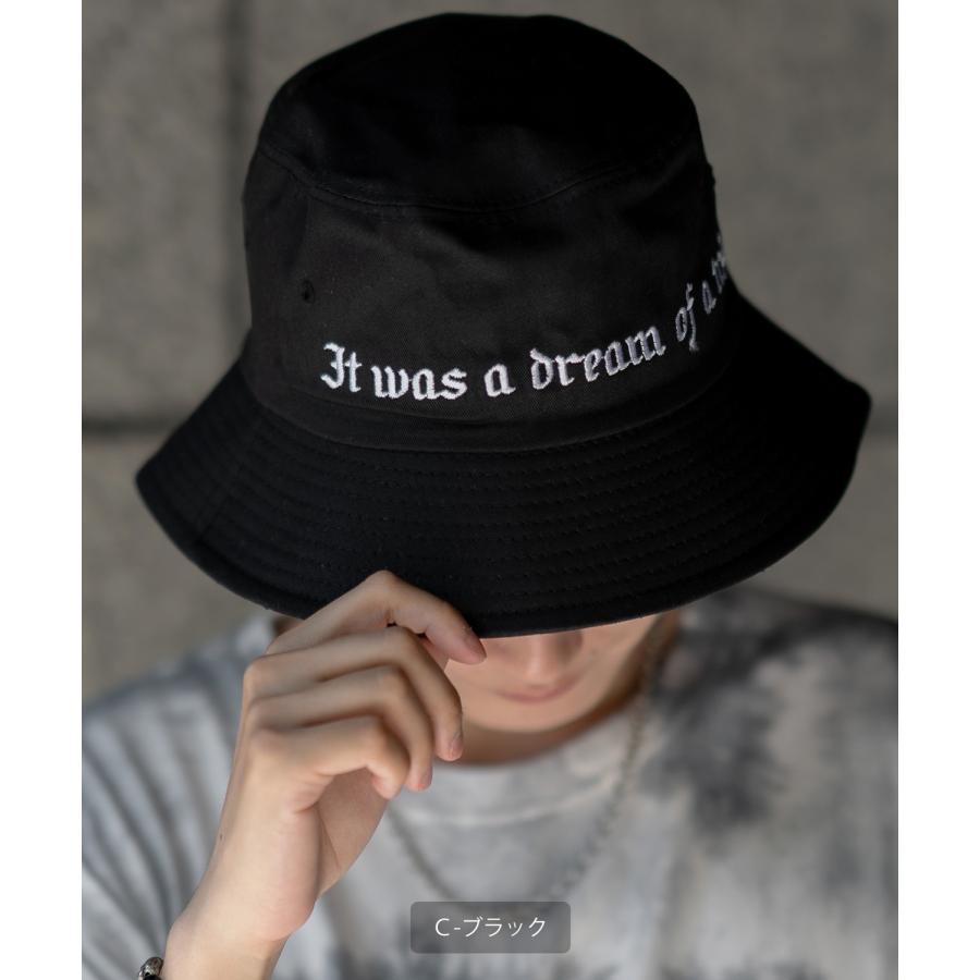 バケットハット メンズ コットン ロゴ プリント ハット シンプル 大人カジュアル アメカジ カジュアル ストリート 古着MIX 韓国ファッション | improves | 07