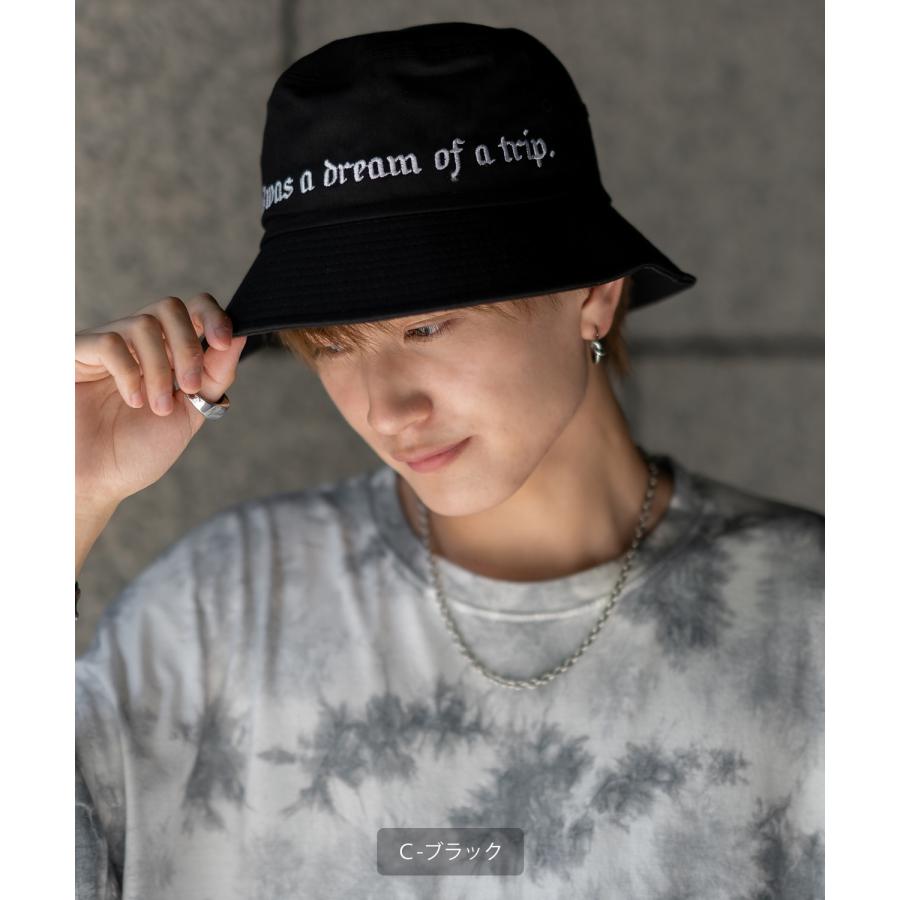 バケットハット メンズ コットン ロゴ プリント ハット シンプル 大人カジュアル アメカジ カジュアル ストリート 古着MIX 韓国ファッション | improves | 08