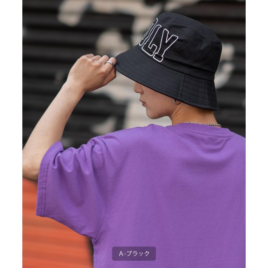 バケットハット メンズ コットン ロゴ プリント ハット シンプル 大人カジュアル アメカジ カジュアル ストリート 古着MIX 韓国ファッション | improves | 04