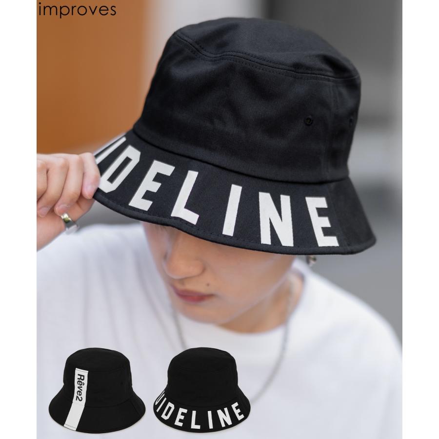 バケットハット メンズ コットン ロゴ プリント ハット シンプル 大人カジュアル アメカジ カジュアル ストリート 古着MIX 韓国ファッション | improves