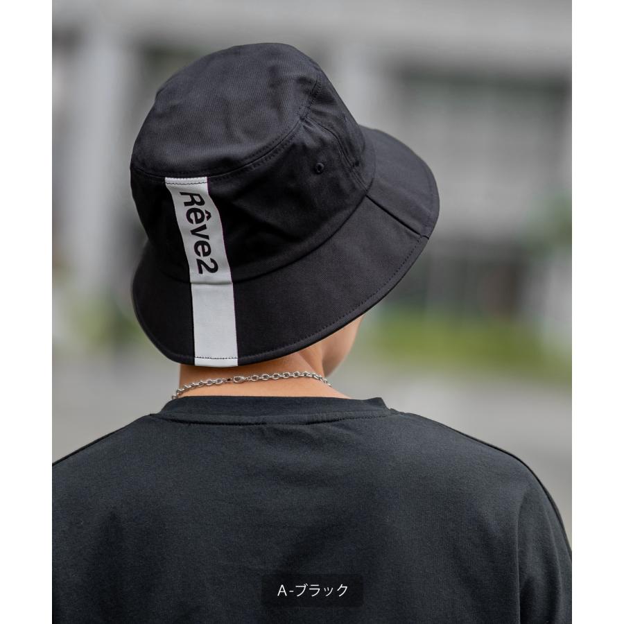 バケットハット メンズ コットン ロゴ プリント ハット シンプル 大人カジュアル アメカジ カジュアル ストリート 古着MIX 韓国ファッション | improves | 04