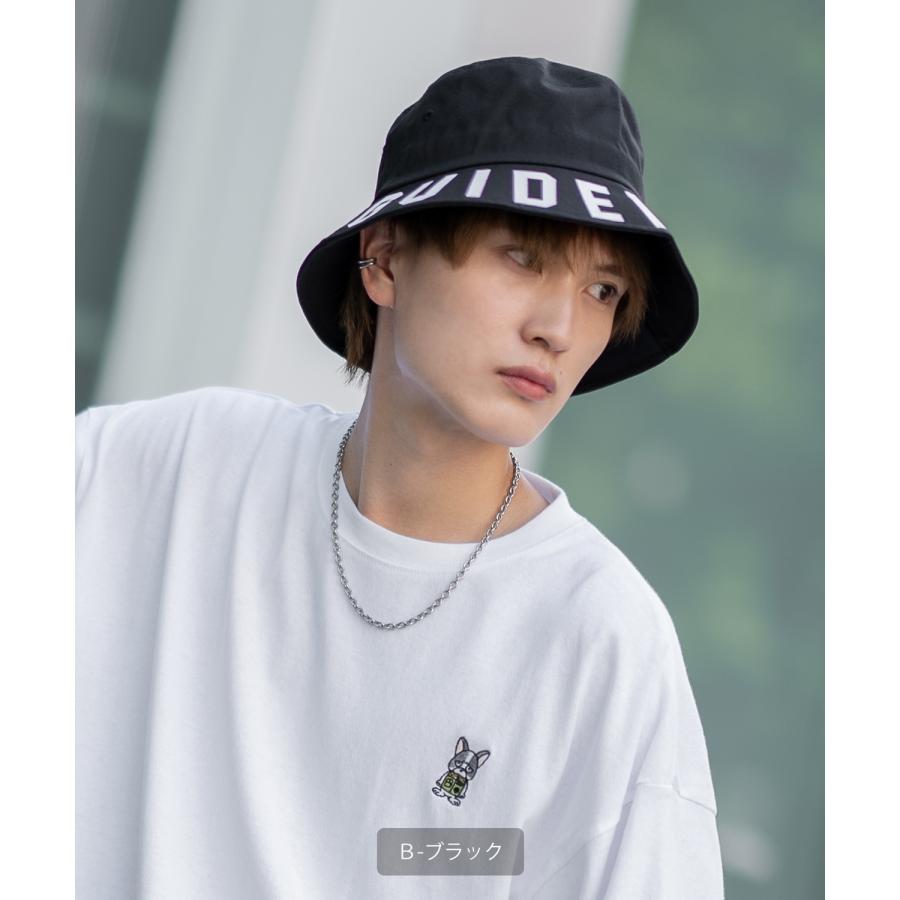 バケットハット メンズ コットン ロゴ プリント ハット シンプル 大人カジュアル アメカジ カジュアル ストリート 古着MIX 韓国ファッション | improves | 05