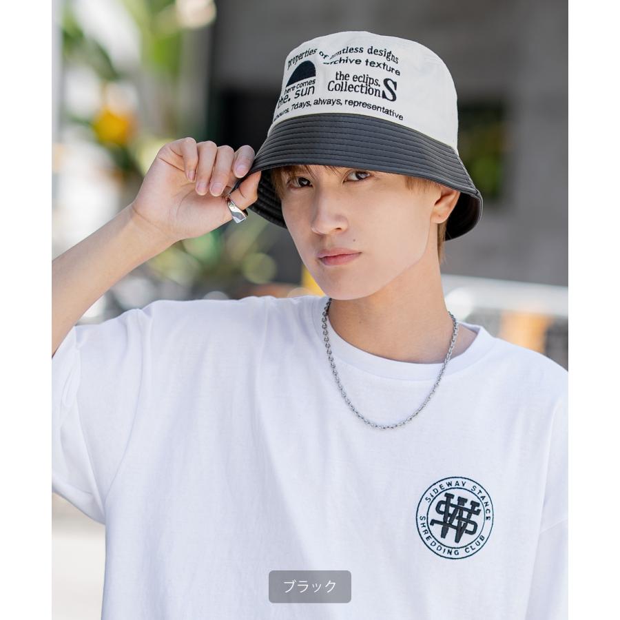 バケットハット メンズ シンセティックレザー コンビバケットハット 帽子 シンプル 大人カジュアル アメカジ カジュアル ストリート 古着MIX 韓国ファッション | improves | 03