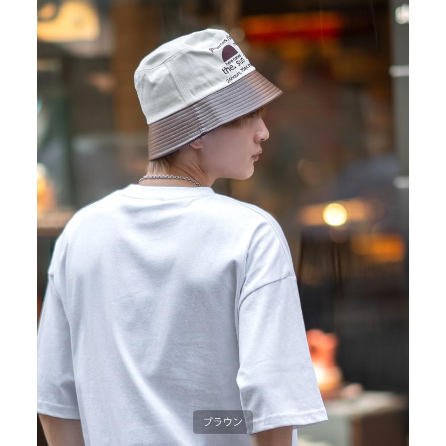 バケットハット メンズ シンセティックレザー コンビバケットハット 帽子 シンプル 大人カジュアル アメカジ カジュアル ストリート 古着MIX 韓国ファッション | improves | 05