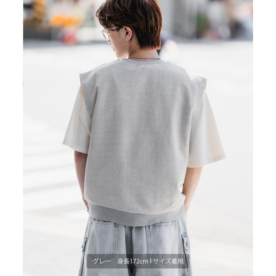 半袖Tシャツ メンズ カレッジ プリント ライン クルーネック セットアップ カットソー 大きめ アメカジ カジュアル スケーター ストリート 古着MIX 韓国 | improves | 04