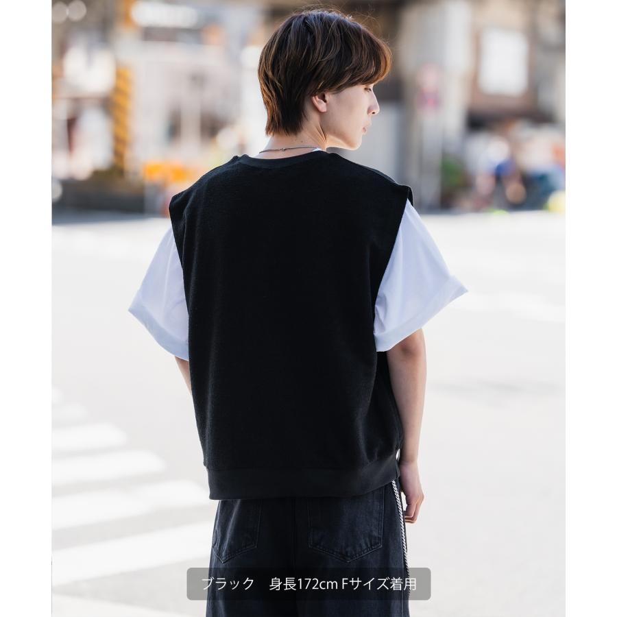 半袖Tシャツ メンズ カレッジ プリント ライン クルーネック セットアップ カットソー 大きめ アメカジ カジュアル スケーター ストリート 古着MIX 韓国 | improves | 08