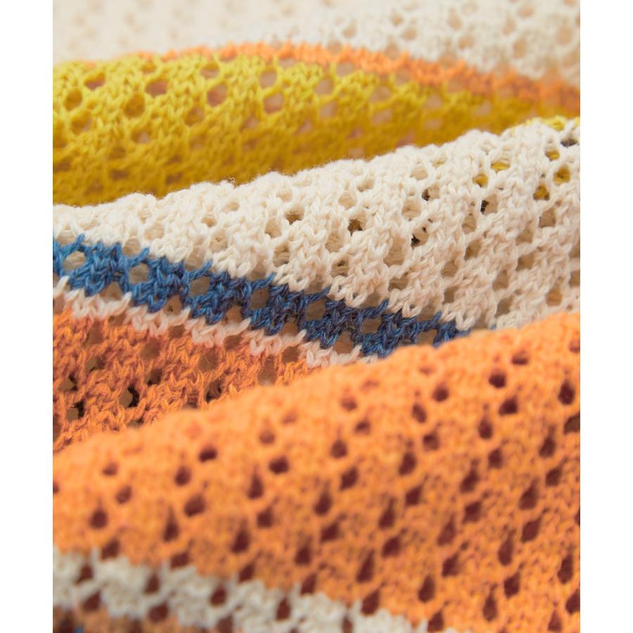 ベスト メンズ サマーニット コットンニット ランダムボーダー マルチボーダー チョッキ 大きめ アメカジ カジュアル スケーター ストリート 古着MIX 韓国 | improves | 14