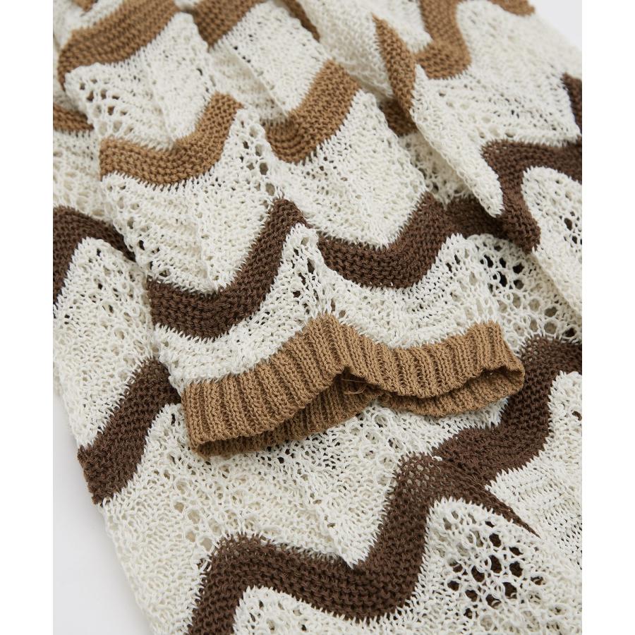 半袖ポロシャツ メンズ 総柄 ジグザグ ボーダー サマーニット ニット素材 ニットソー アメカジ スケーター ストリート 古着MIX 韓国 | improves | 06