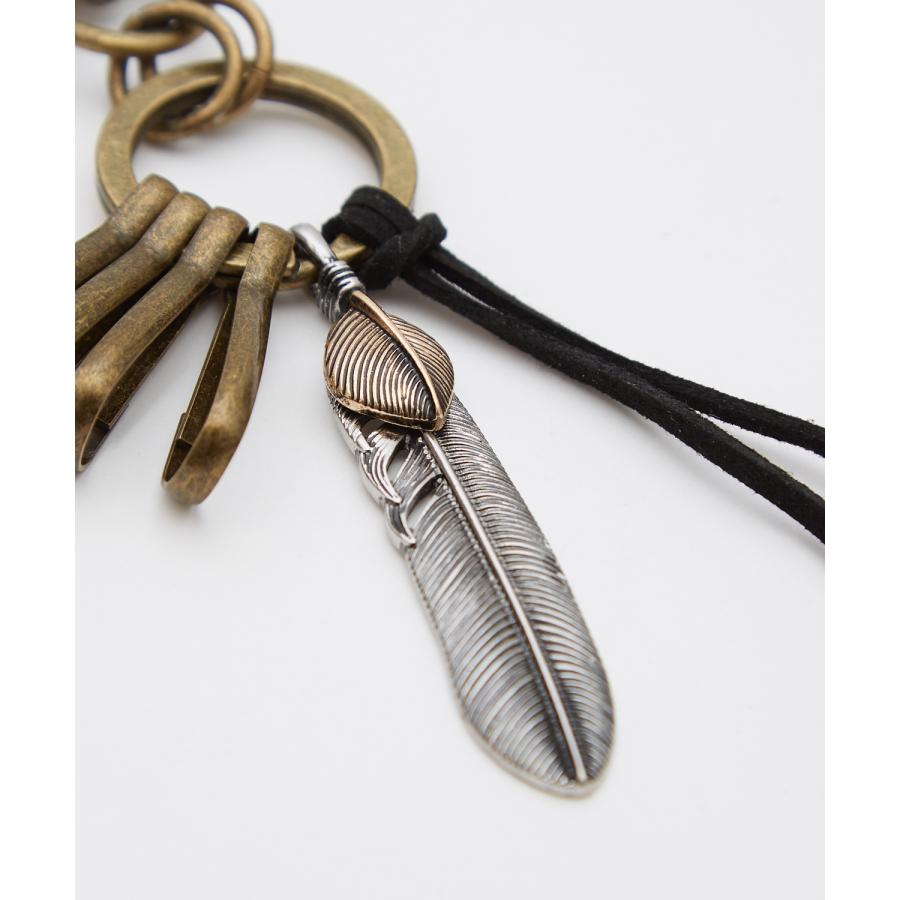 キーホルダー メンズ カラビナ フェザーモチーフ キーケース キーリング セレクト アウトドア アメカジ カジュアル 古着MIX スケーター ストリート 韓国 | improves | 13