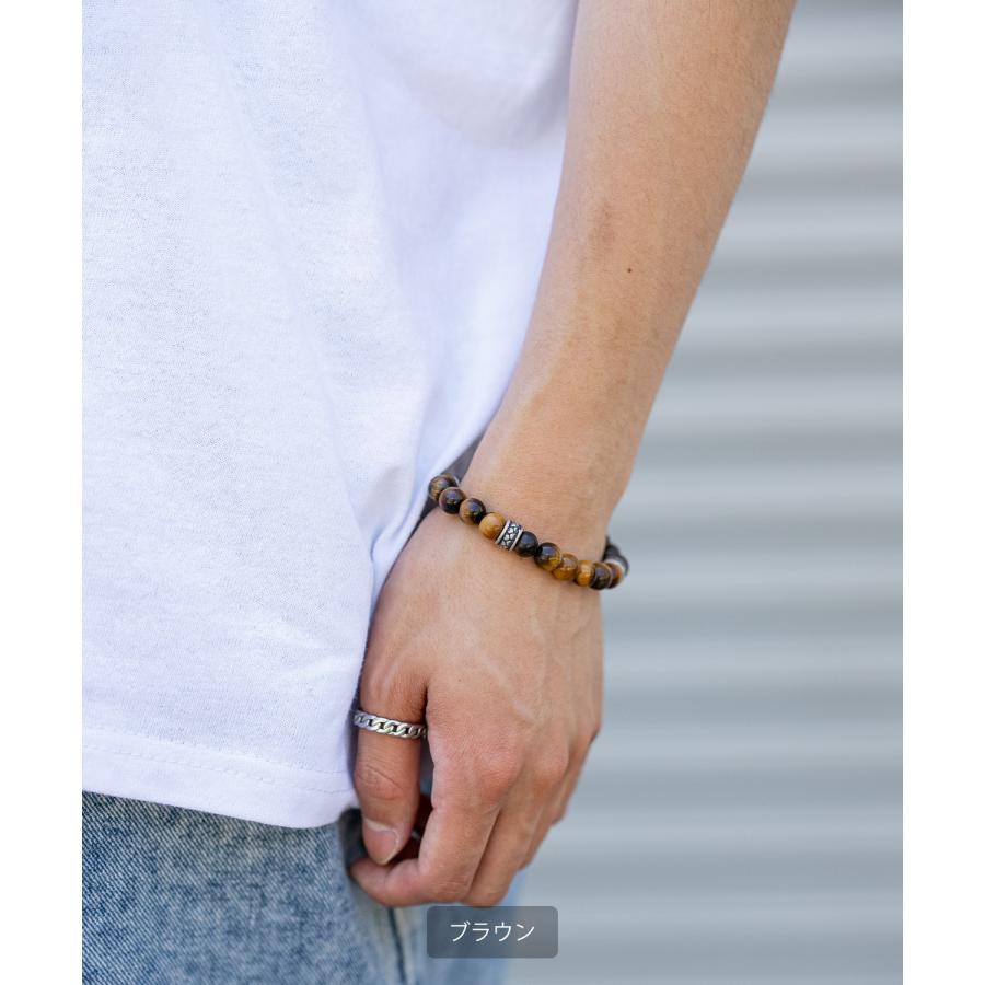 improves ブレスレット メンズ ビーズ 数珠 大人カジュアル