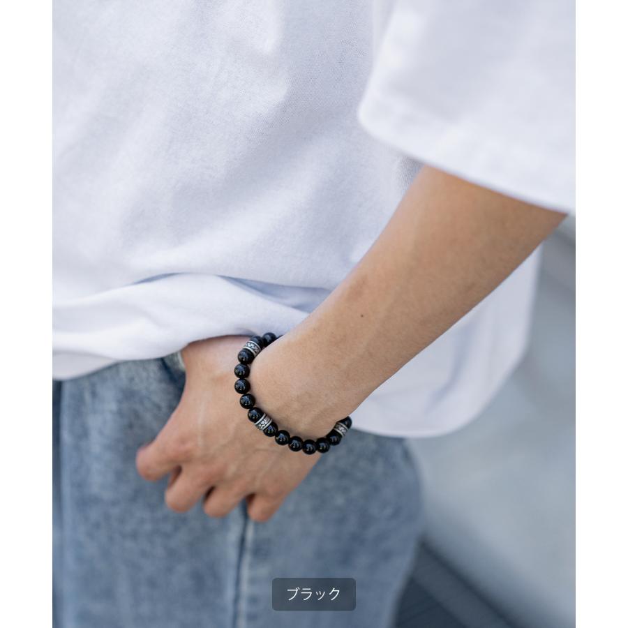 ブレスレット メンズ ビーズ 数珠 大人カジュアル アメカジ カジュアル ストリート 古着MIX 韓国ファッション | improves | 07