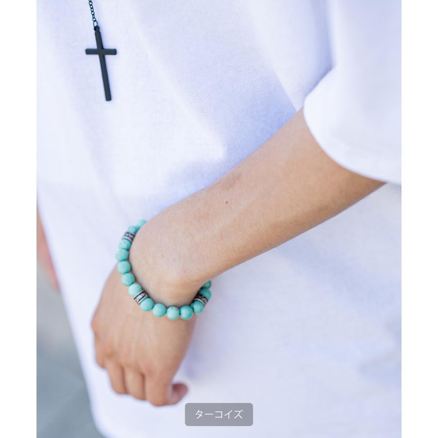 ブレスレット メンズ ビーズ 数珠 大人カジュアル アメカジ カジュアル ストリート 古着MIX 韓国ファッション | improves | 08