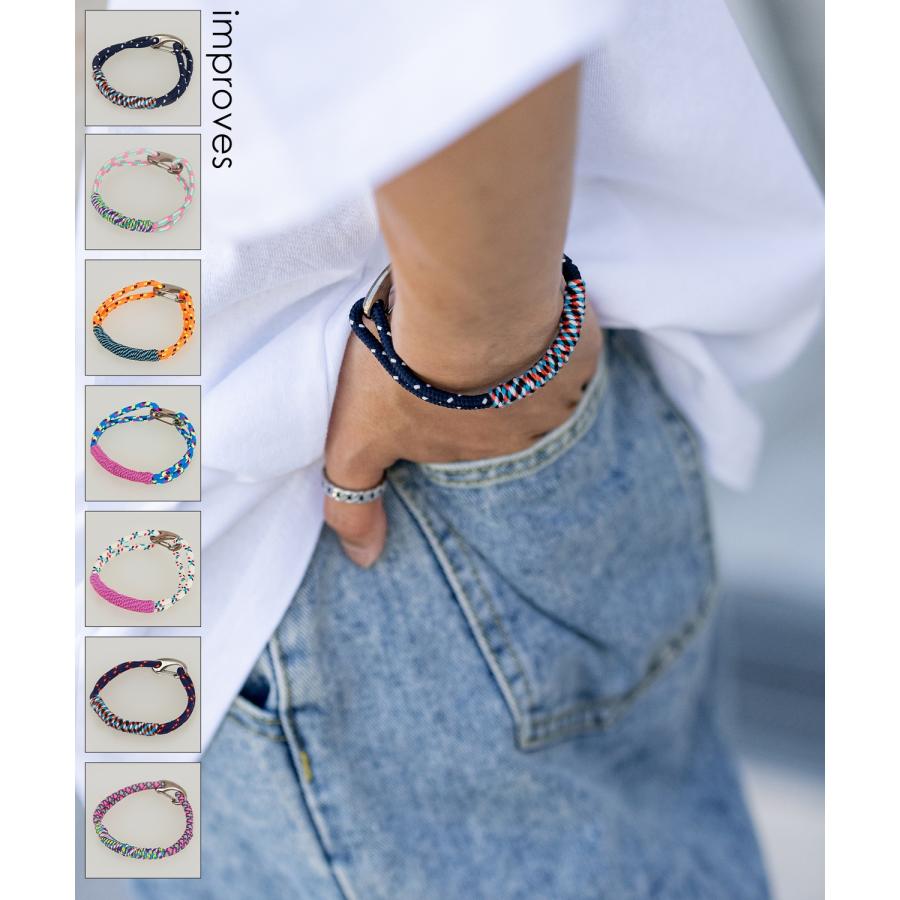ブレスレット メンズ カラビナブレスレット 大人カジュアル アメカジ カジュアル ストリート 古着MIX 韓国ファッション | improves