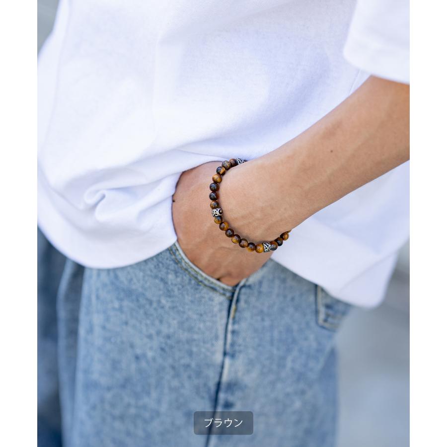 ブレスレット メンズ ビーズ 数珠 大人カジュアル アメカジ カジュアル ストリート 古着MIX 韓国ファッション | improves | 07