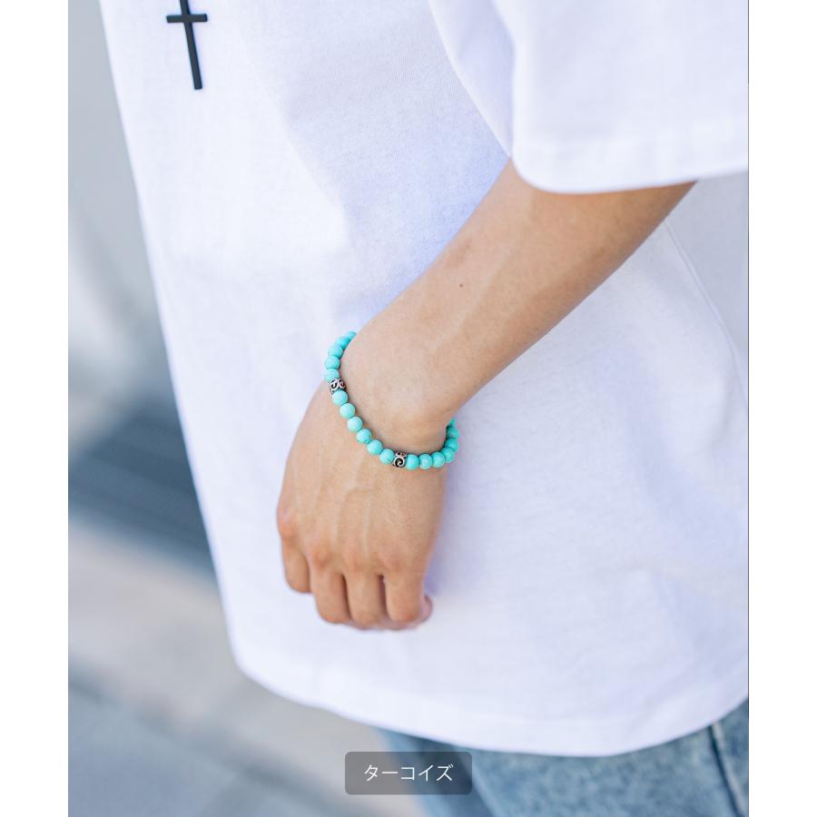 ブレスレット メンズ ビーズ 数珠 大人カジュアル アメカジ カジュアル ストリート 古着MIX 韓国ファッション | improves | 08