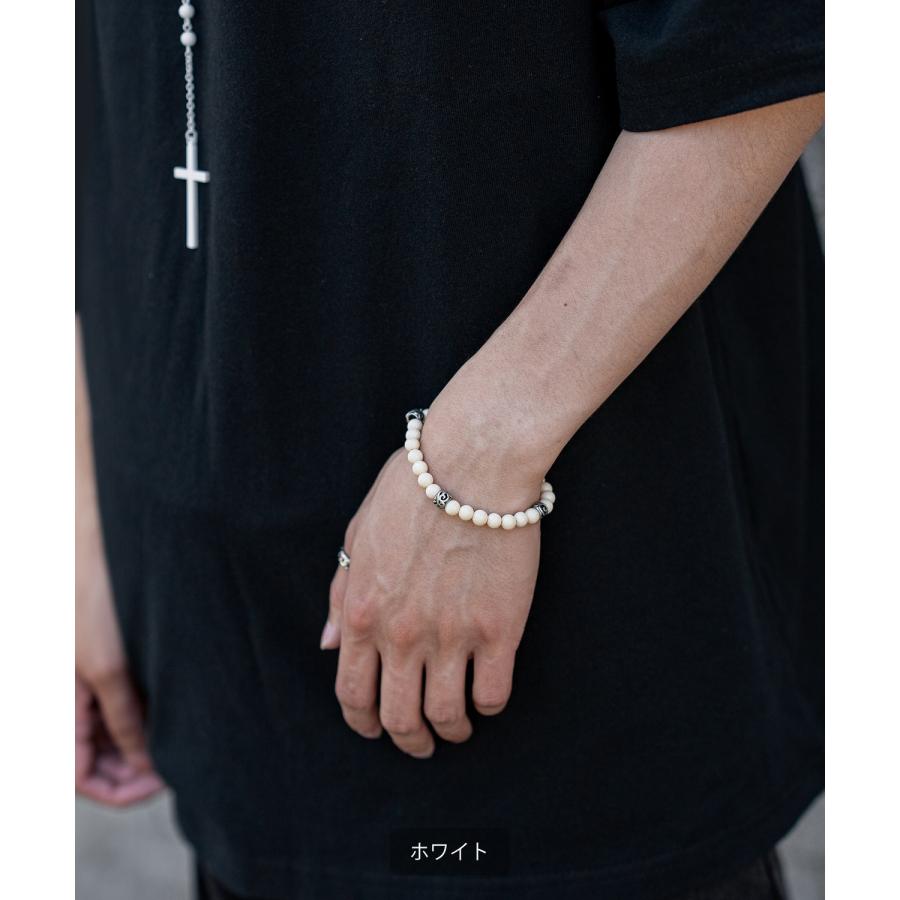 ブレスレット メンズ ビーズ 数珠 大人カジュアル アメカジ カジュアル ストリート 古着MIX 韓国ファッション | improves | 09