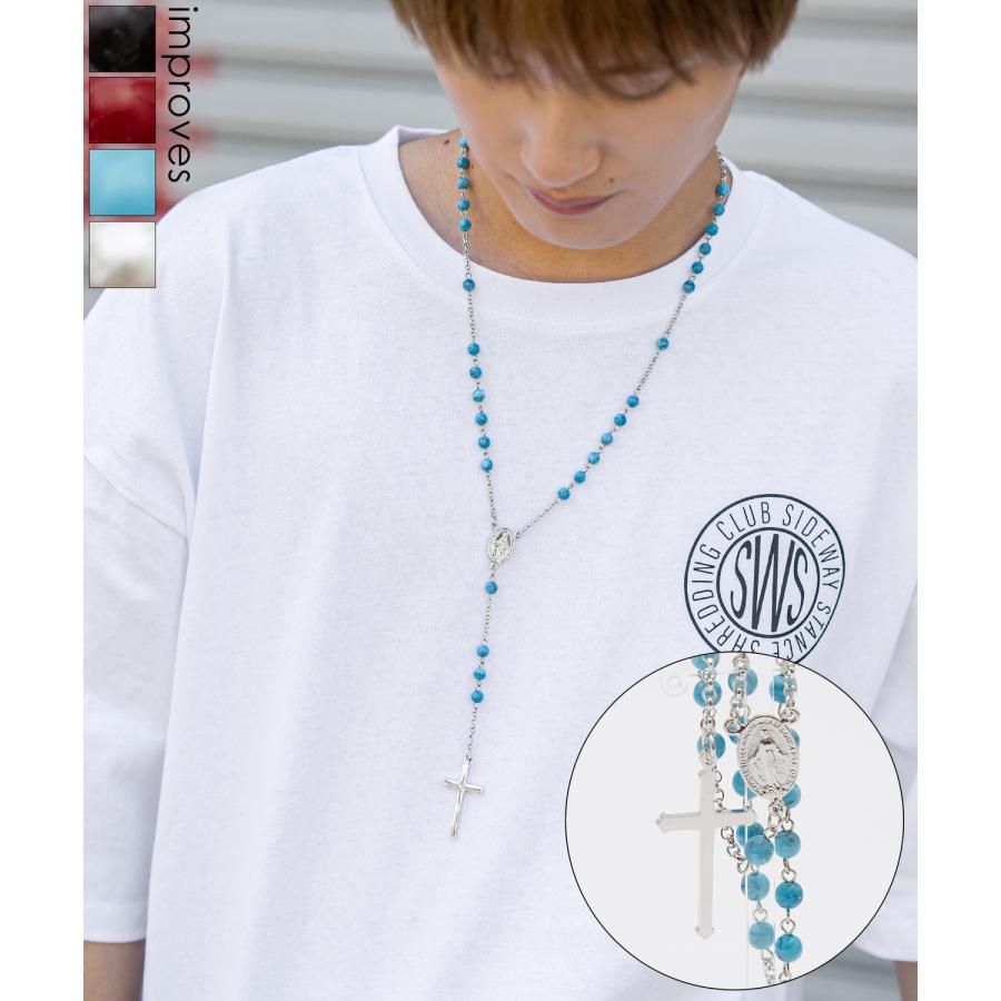 ネックレス メンズ ロザリオ クロス 首飾り 大人カジュアル アメカジ カジュアル ストリート 古着MIX 韓国ファッション | improves