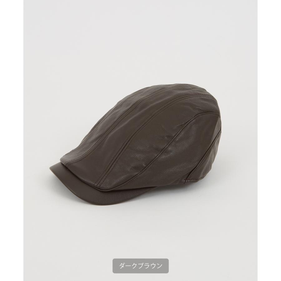 ハンチング メンズ シンセティックレザー 合成皮革 帽子 セレクト トラディショナル 大人カジュアル 英国 キレイめ シンプル ベーシック アメカジ 古着MIX 韓国 | improves | 03