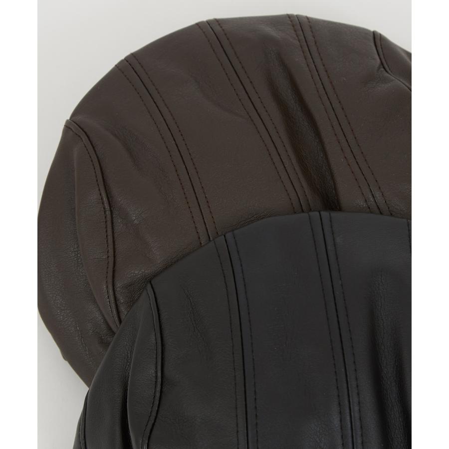 ハンチング メンズ シンセティックレザー 合成皮革 帽子 セレクト トラディショナル 大人カジュアル 英国 キレイめ シンプル ベーシック アメカジ 古着MIX 韓国 | improves | 09