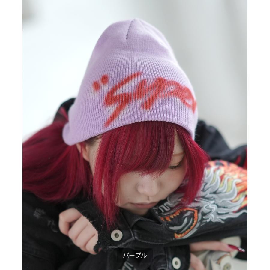 improves（インプローブス） ニット帽 メンズ ロゴプリント ニット