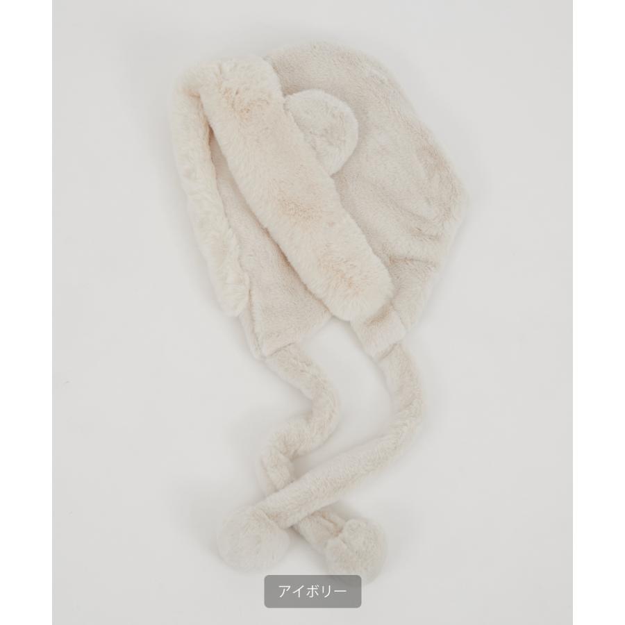 キャップ メンズ ユニセックス 耳付き ファーキャップ ストリート 原宿系 古着MIX 韓国ファッション アイボリー ブラック ベージュ | improves | 07