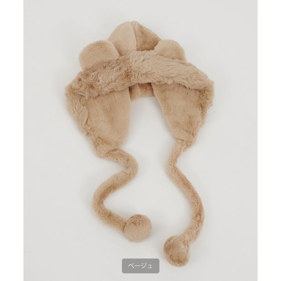 キャップ メンズ ユニセックス 耳付き ファーキャップ ストリート 原宿系 古着MIX 韓国ファッション アイボリー ブラック ベージュ | improves | 09