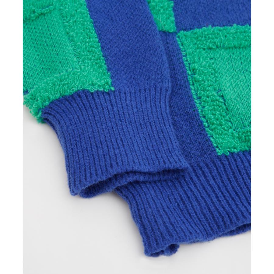 ニットセーター メンズ チェック 市松模様 クルーネック ニット ストリート カジュアル アメカジ 古着MIX 韓国ファッション ホワイト ブラック | improves | 18