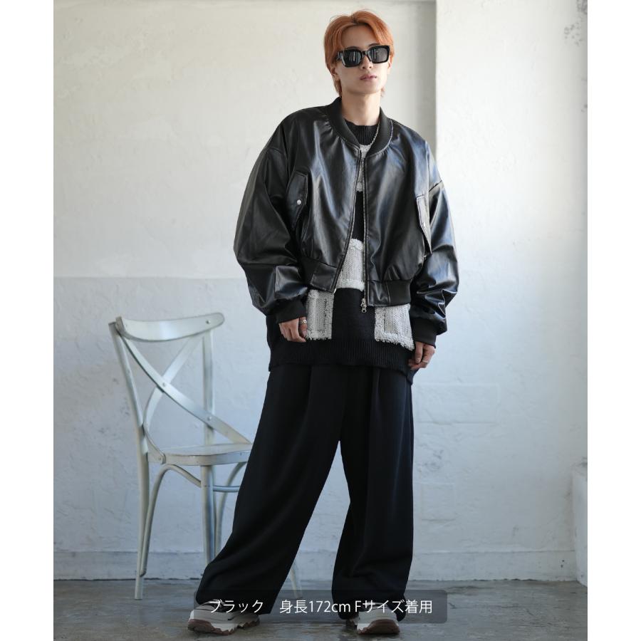 ニットセーター メンズ チェック 市松模様 クルーネック ニット ストリート カジュアル アメカジ 古着MIX 韓国ファッション ホワイト ブラック | improves | 07