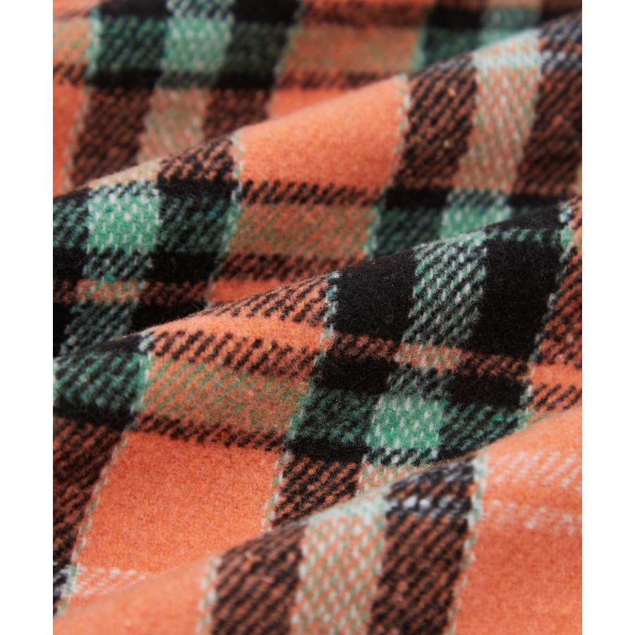 シャツジャケット メンズ チェック 長袖シャツ ストリート カジュアル アメカジ 古着MIX 韓国ファッション オレンジ グリーン | improves | 15