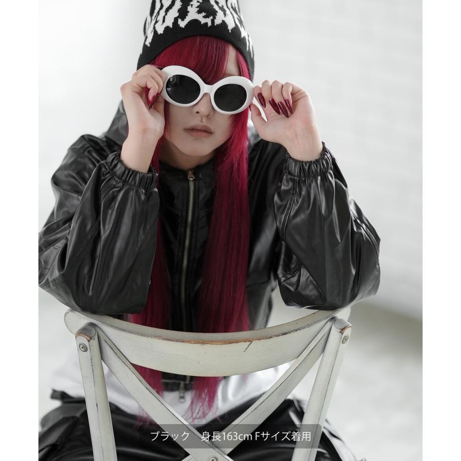 ブルゾン メンズ ジップパーカー ショート丈 ジャンパー アウター サイバー ストリート アメカジ 古着MIX 韓国ファッション シルバー ブラック | improves | 11