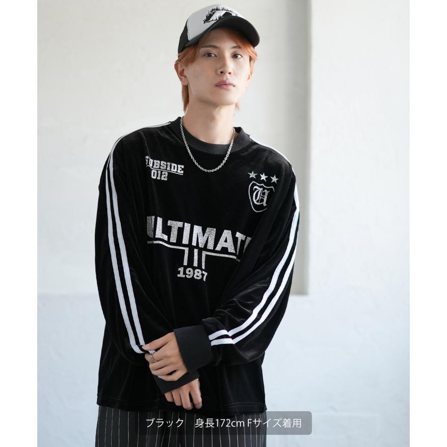 長袖Tシャツ メンズ ベロア プリント ゲームシャツ ロンT カットソー ストリート カジュアル アメカジ 古着MIX 韓国 | improves | 04