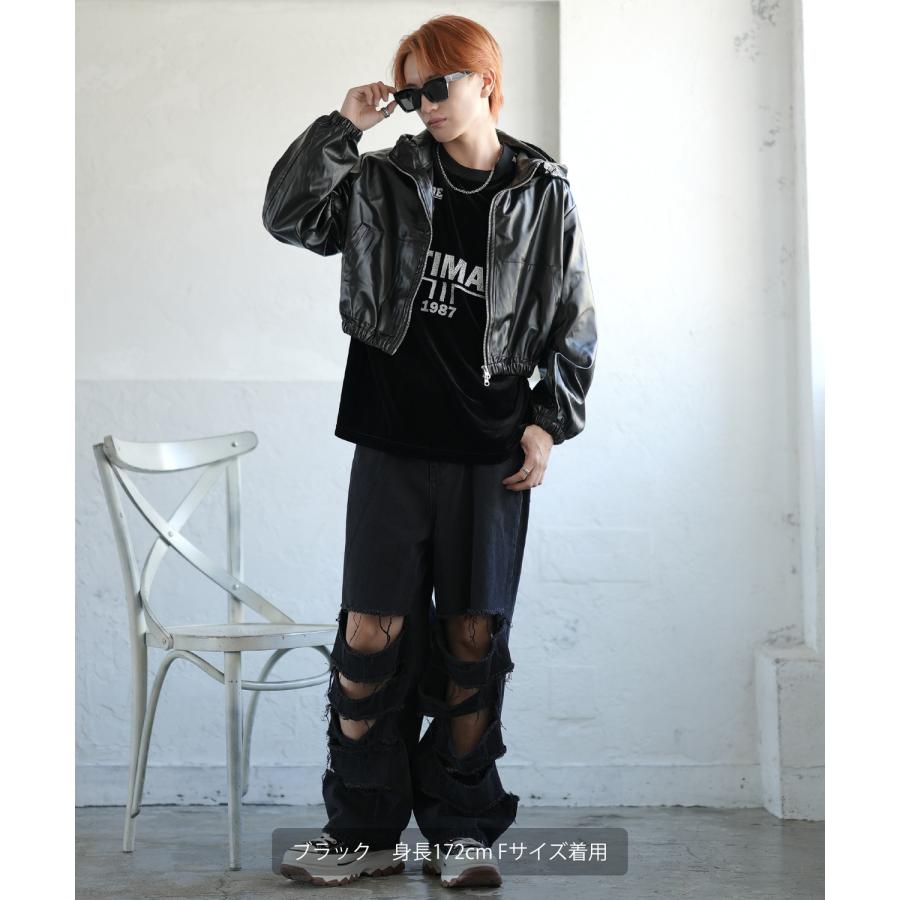 長袖Tシャツ メンズ ベロア プリント ゲームシャツ ロンT カットソー ストリート カジュアル アメカジ 古着MIX 韓国 | improves | 07