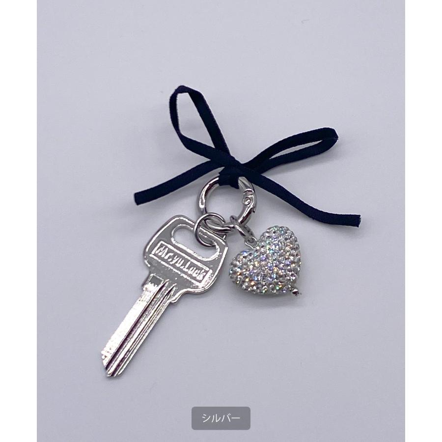 キーホルダー メンズ ハート ラインストーン リボン ストリート カジュアル 古着MIX 韓国ファッション | improves | 02