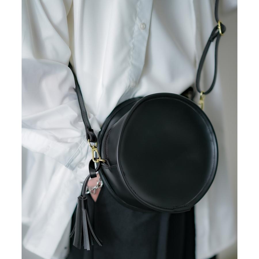 ショルダーバッグ メンズ シンセティックレザー PUレザー 合成皮革 カバン 鞄 通学 通勤 旅行 ストリート カジュアル 古着MIX 韓国ファッション ブラック | improves | 05