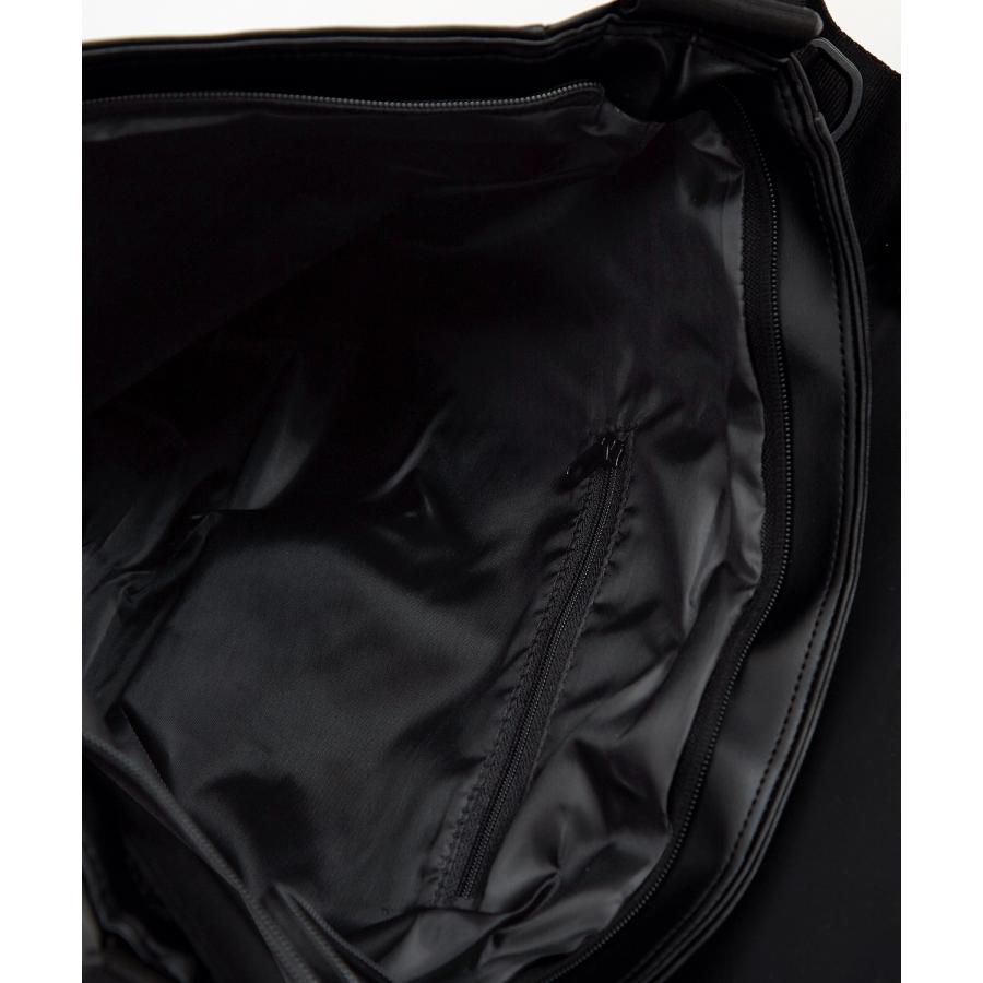 ショルダーバッグ メンズ シンセティックレザー PUレザー 合成皮革 カバン 鞄 通学 通勤 旅行 ストリート カジュアル 古着MIX 韓国ファッション ブラック | improves | 12