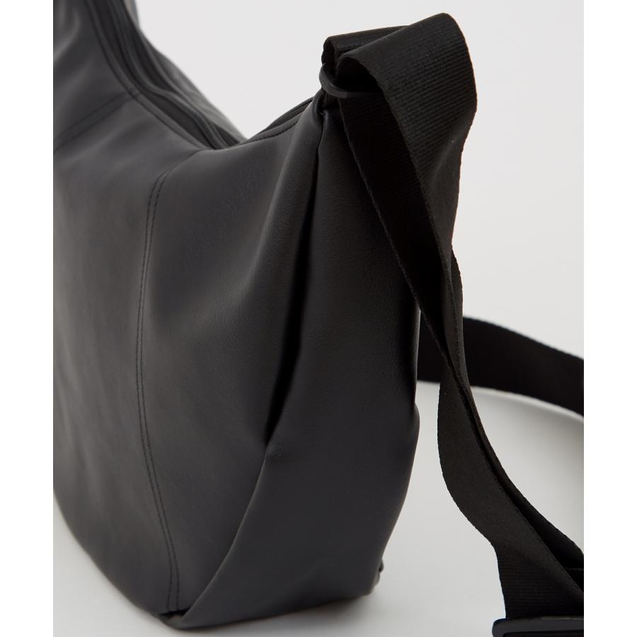 ショルダーバッグ メンズ シンセティックレザー PUレザー 合成皮革 カバン 鞄 通学 通勤 旅行 ストリート カジュアル 古着MIX 韓国ファッション ブラック | improves | 07