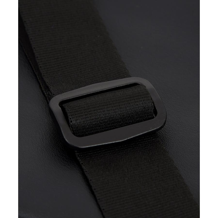 ショルダーバッグ メンズ シンセティックレザー PUレザー 合成皮革 カバン 鞄 通学 通勤 旅行 ストリート カジュアル 古着MIX 韓国ファッション ブラック | improves | 09